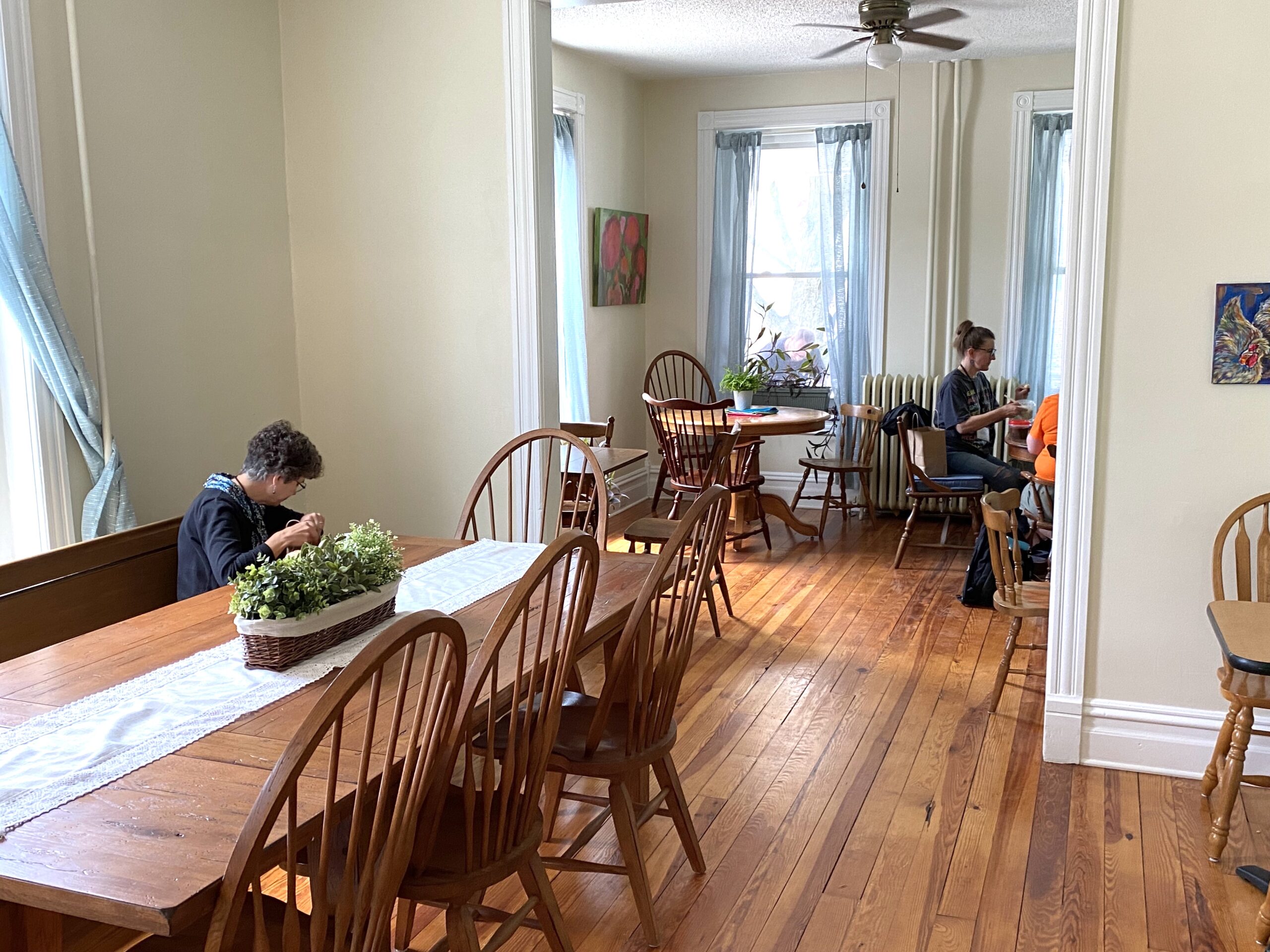 Interior dining space at Essentials Cafe