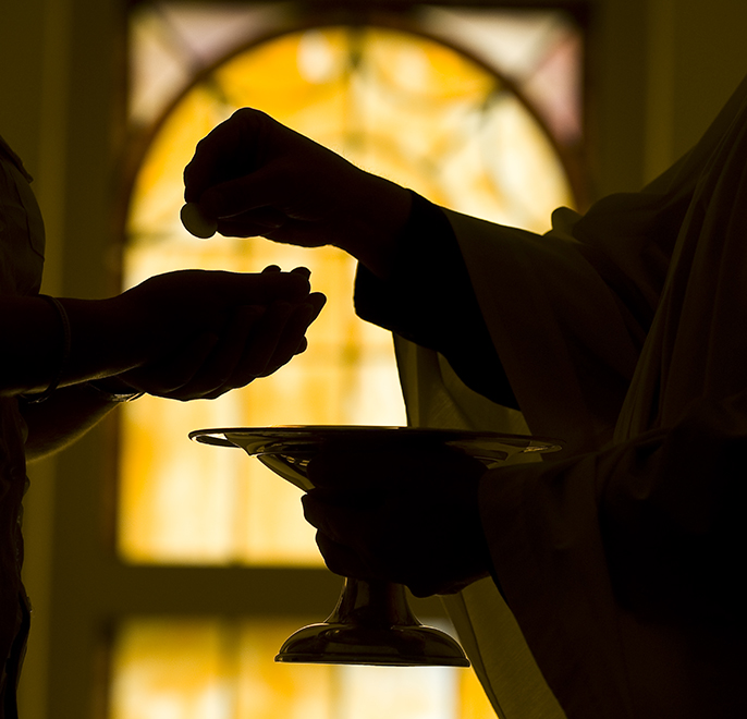 Good Calvary Communion silhouette